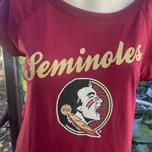 Colosseum Women's Maroon Seminoles Tee Florida Warrior M